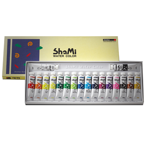 신한 샤미 수채화물감 10ml 18색